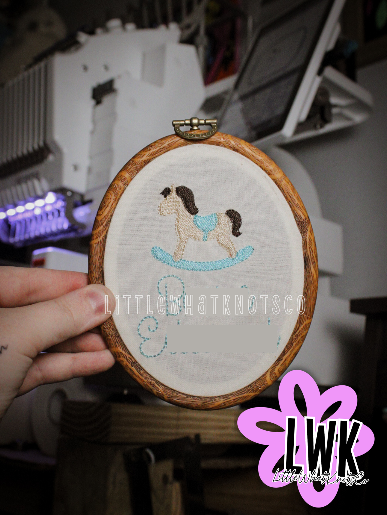 Embroidered Name Announcement