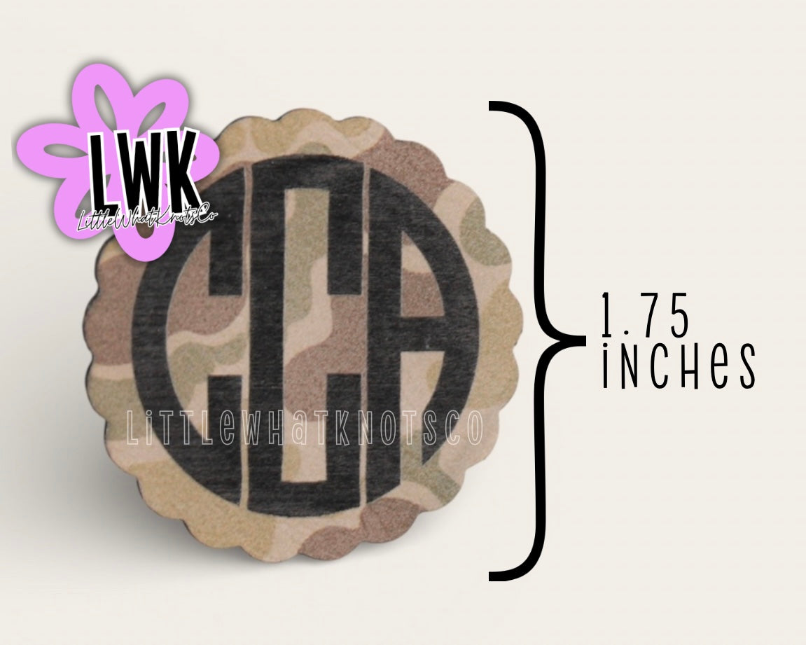 Monogram Bow Centers (ALL COLORS/PRINTS)