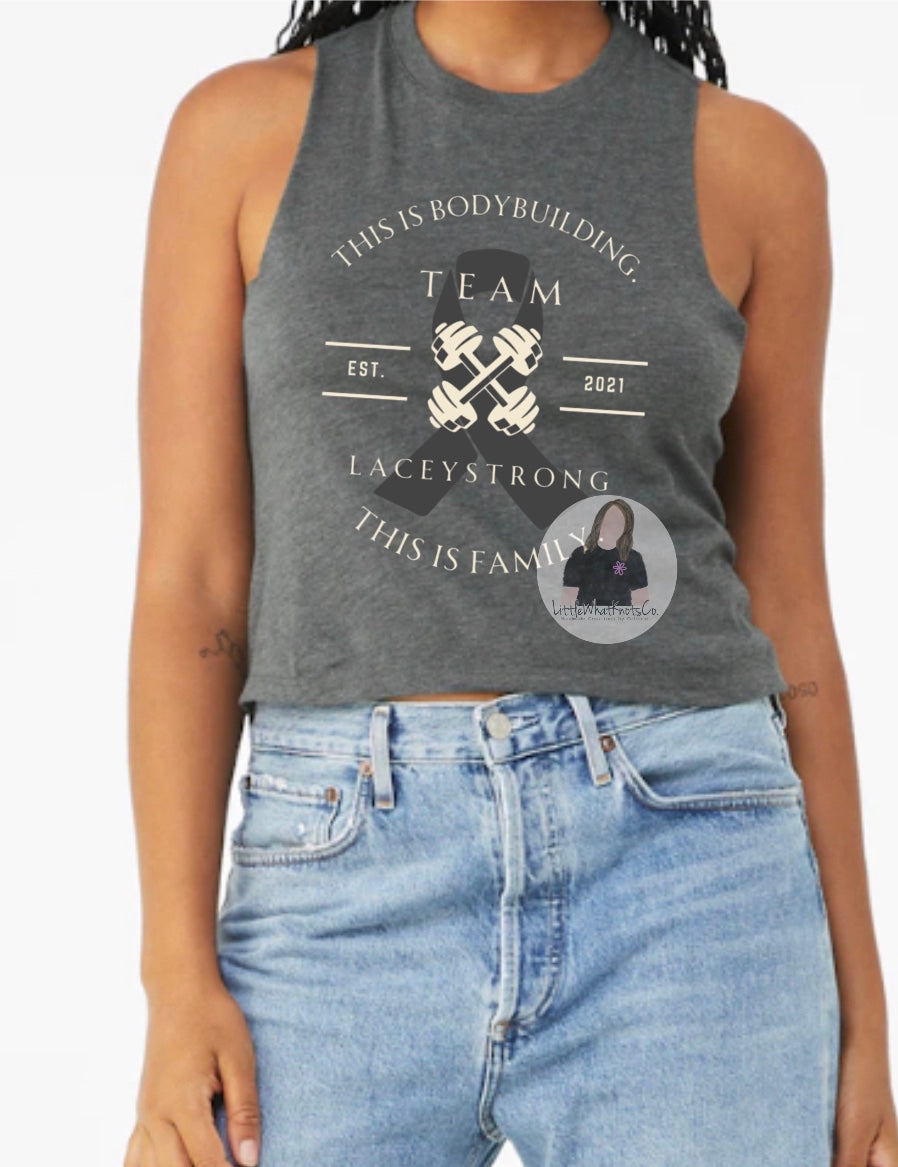 Team LaceyStrong Cropped Tank