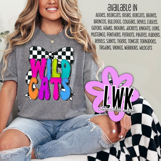Checker Coquette Mascot (youth & adult)