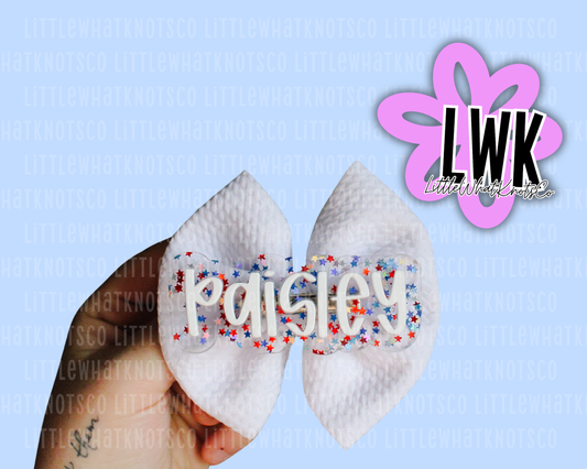 4OJ Acrylic Name Clips - 3”