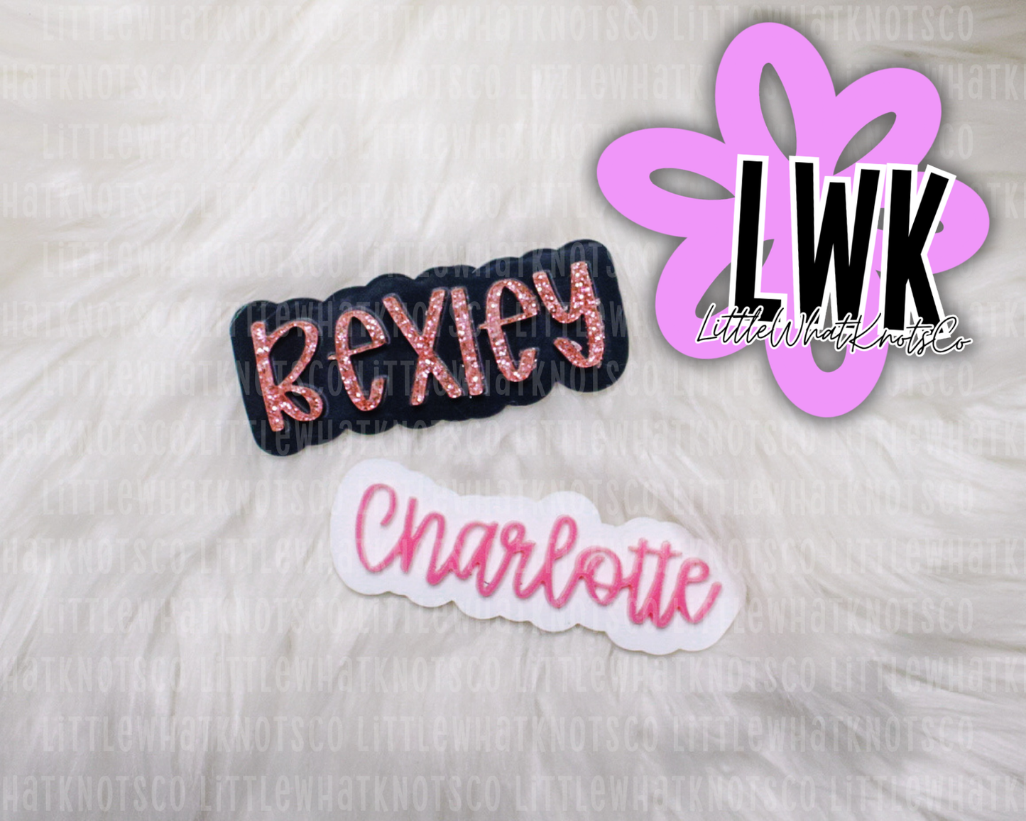 3" Acrylic Name Clips