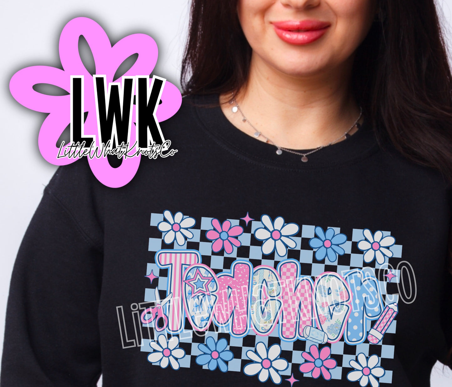 Preppy Floral Teacher