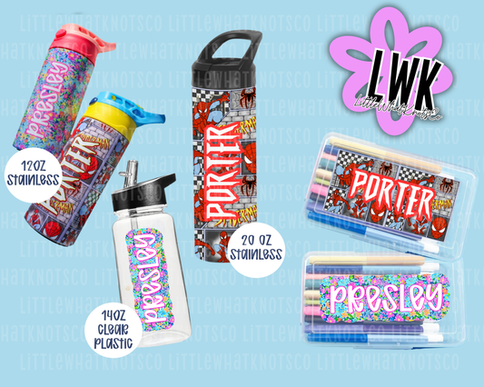 Waterbottles & Pencil Boxes