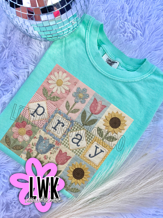 Faux Quilted Pray