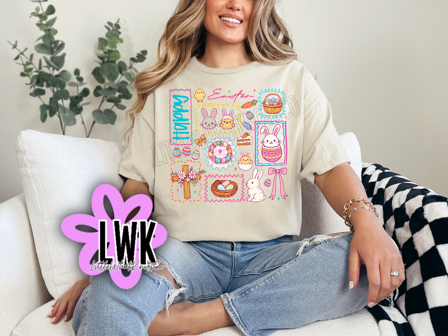 Cutesy Easter (bubbles, youth & adult tees)