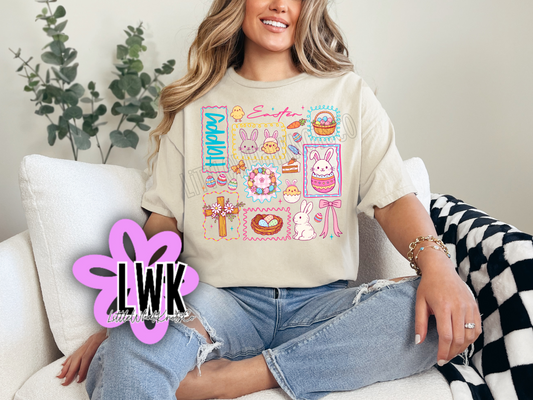 Cutesy Easter (bubbles, youth & adult tees)