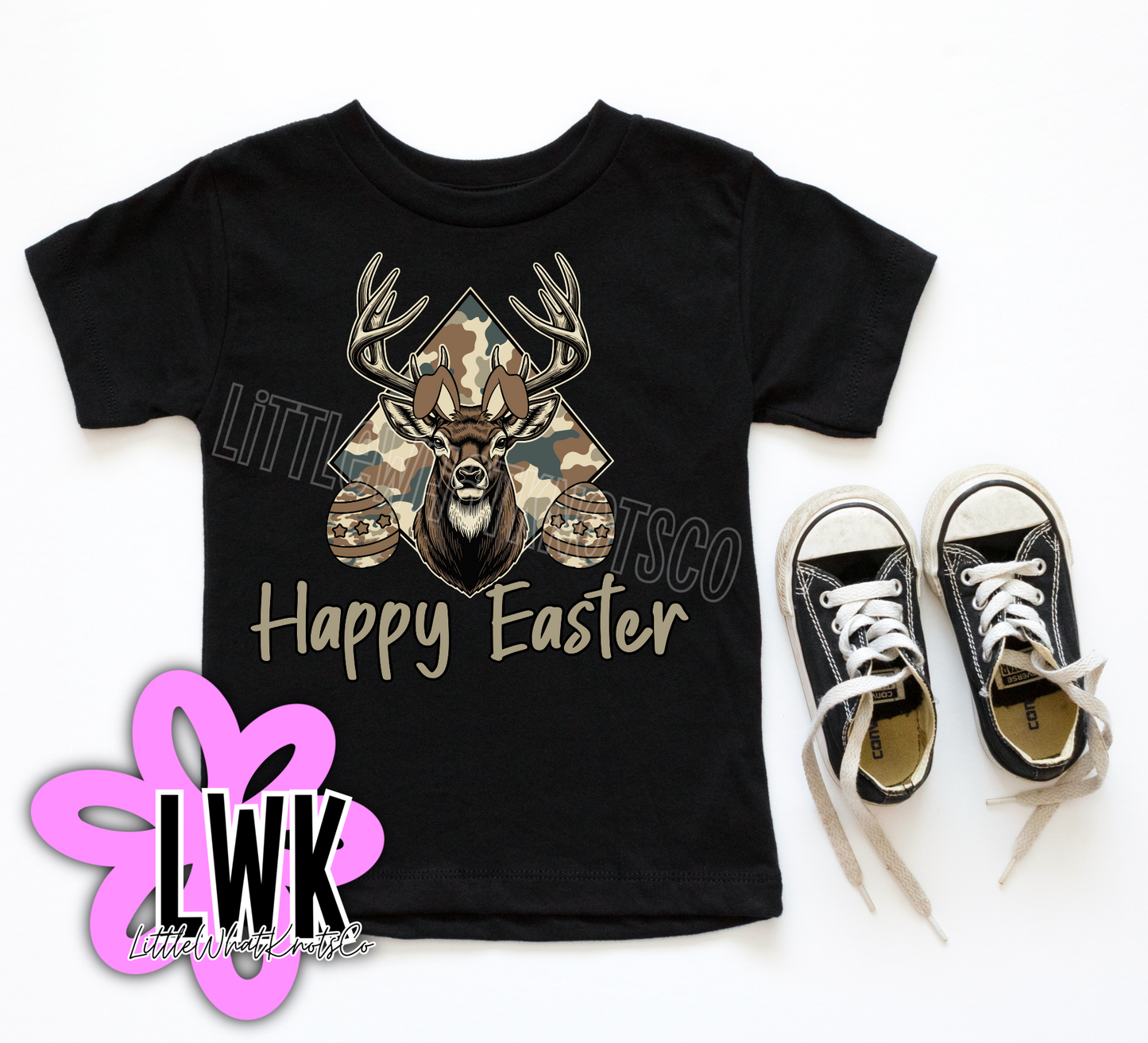 Easter Deer (bubbles & youth tees)