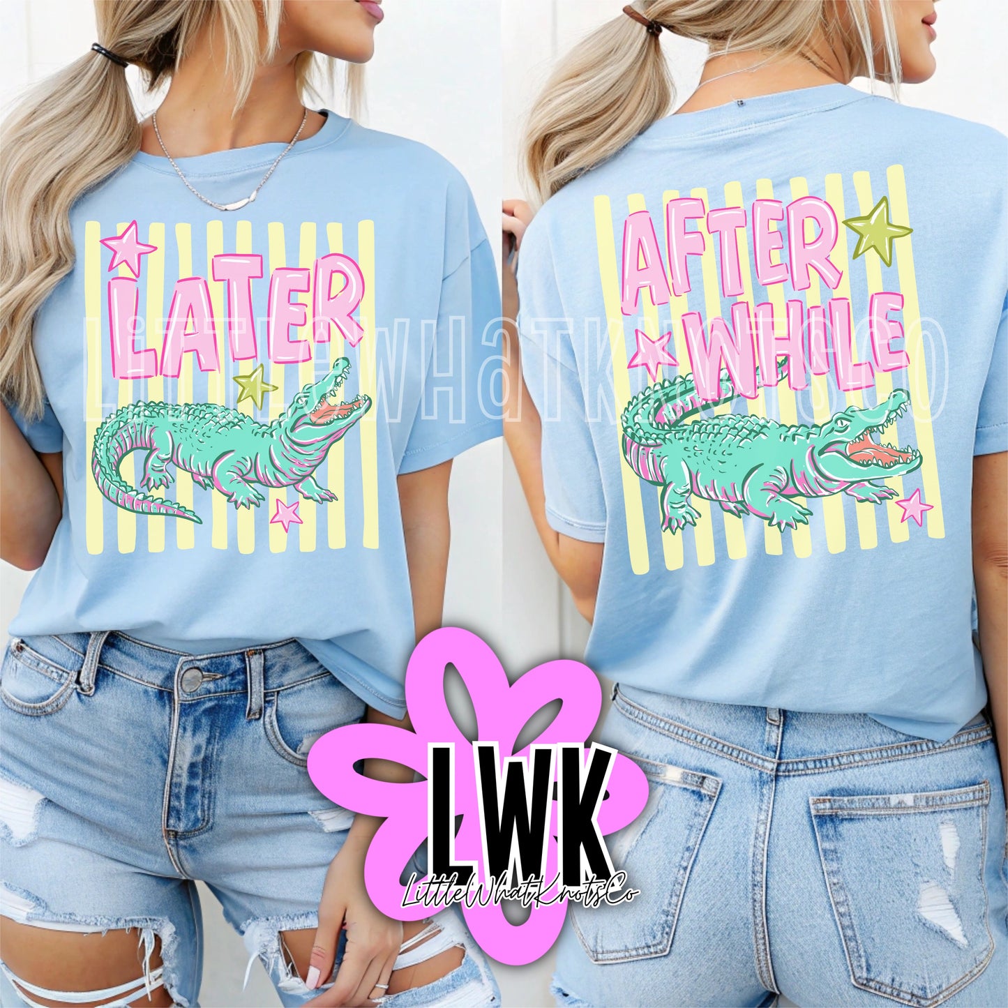 Later Gator -3 styles (bubbles, youth & adult tees)