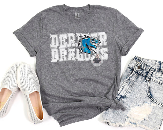 DeRidder Jersey Letters Tee