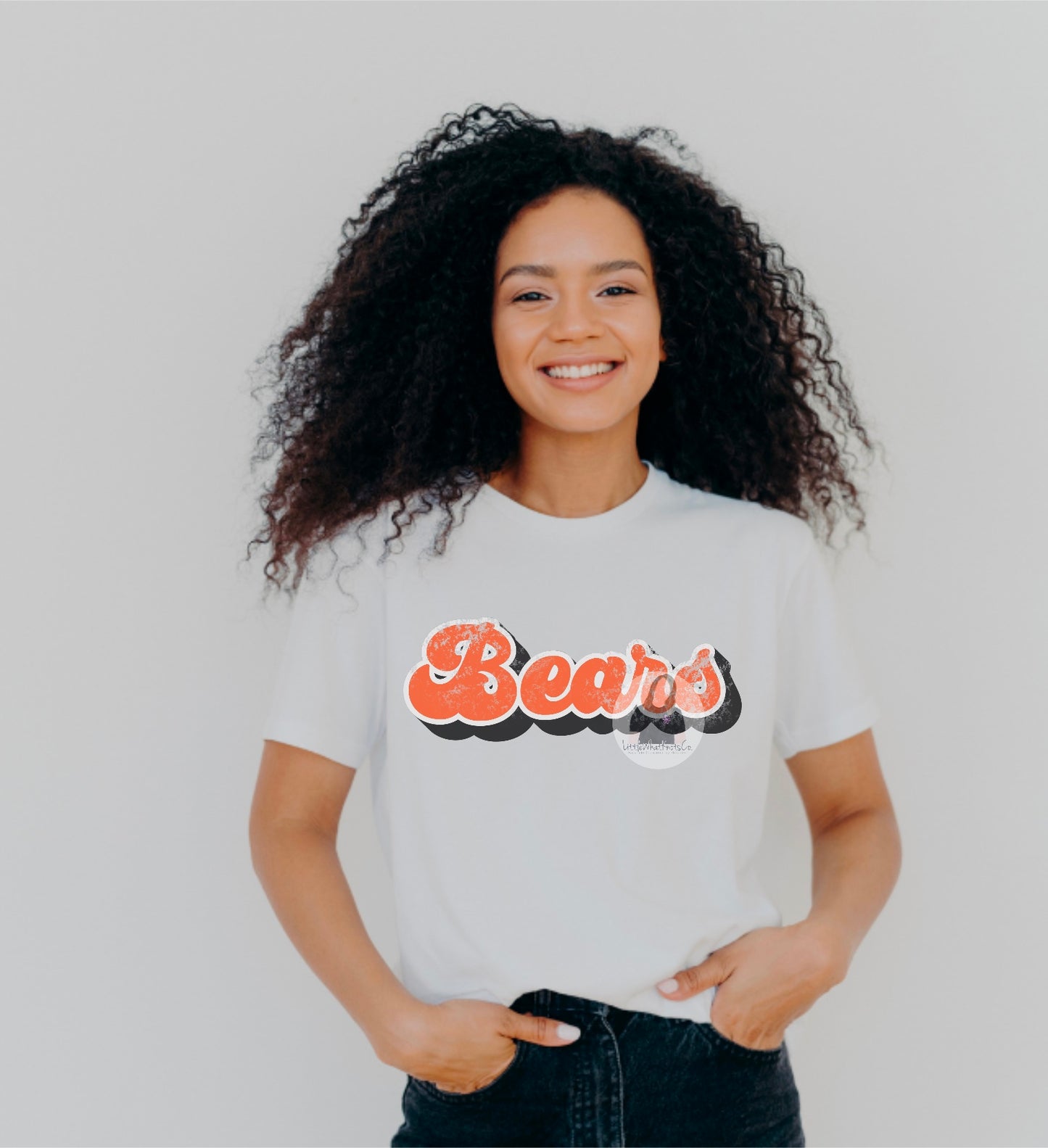 Catholic Bears Distressed Letters Tee