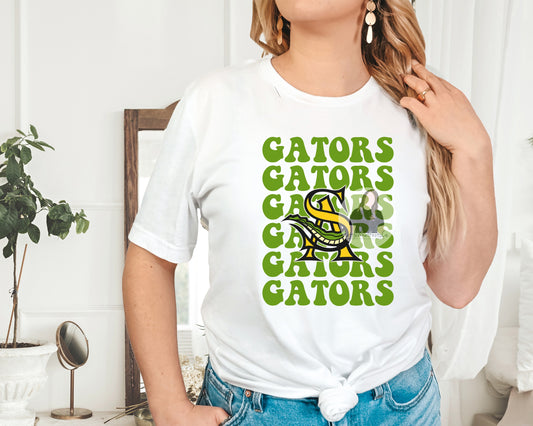 St. Amant Gators Groovy Mascot Tee