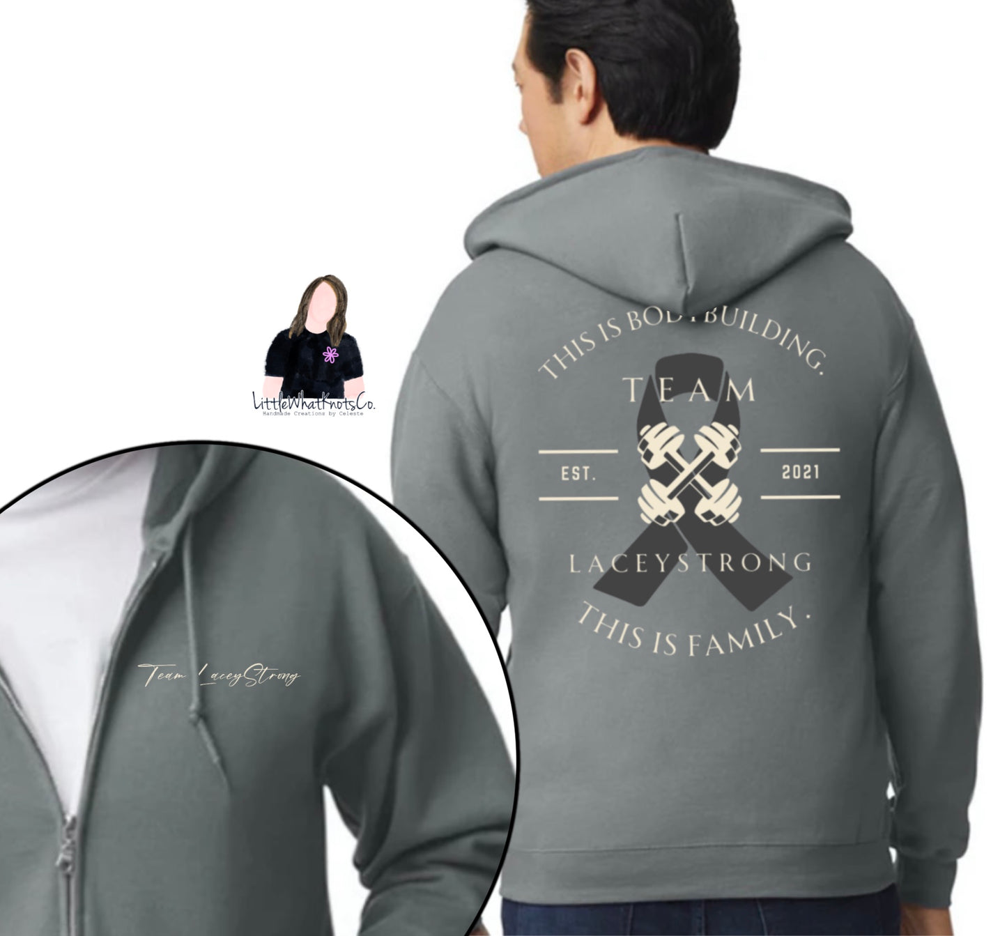 Team LaceyStrong Zip-Up Hoodie