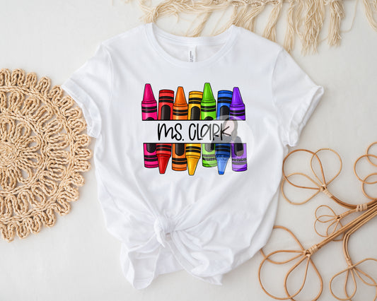 Crayon Teacher Tee