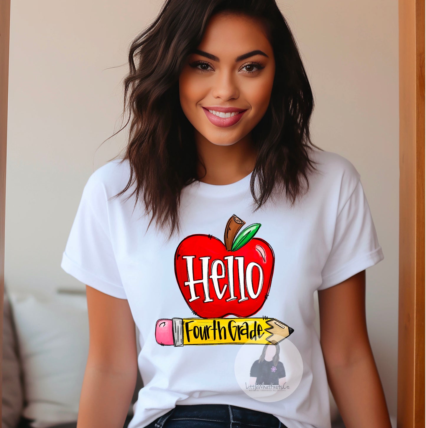 Hello Apple Tee — Youth and Adult