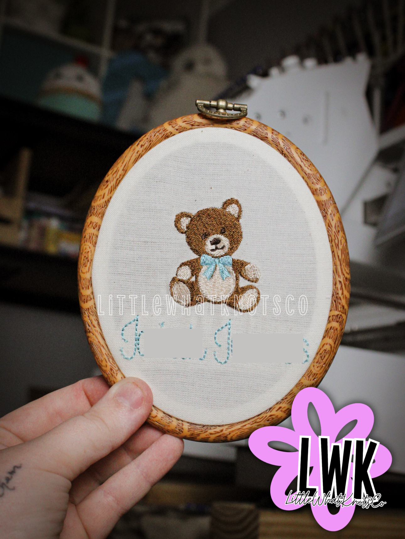 Embroidered Name Announcement