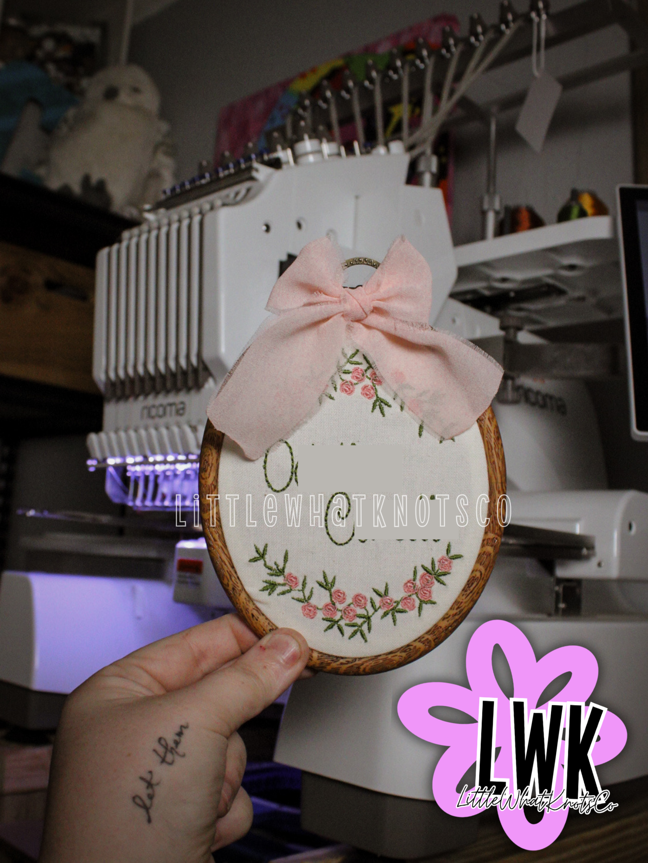 Embroidered Name Announcement