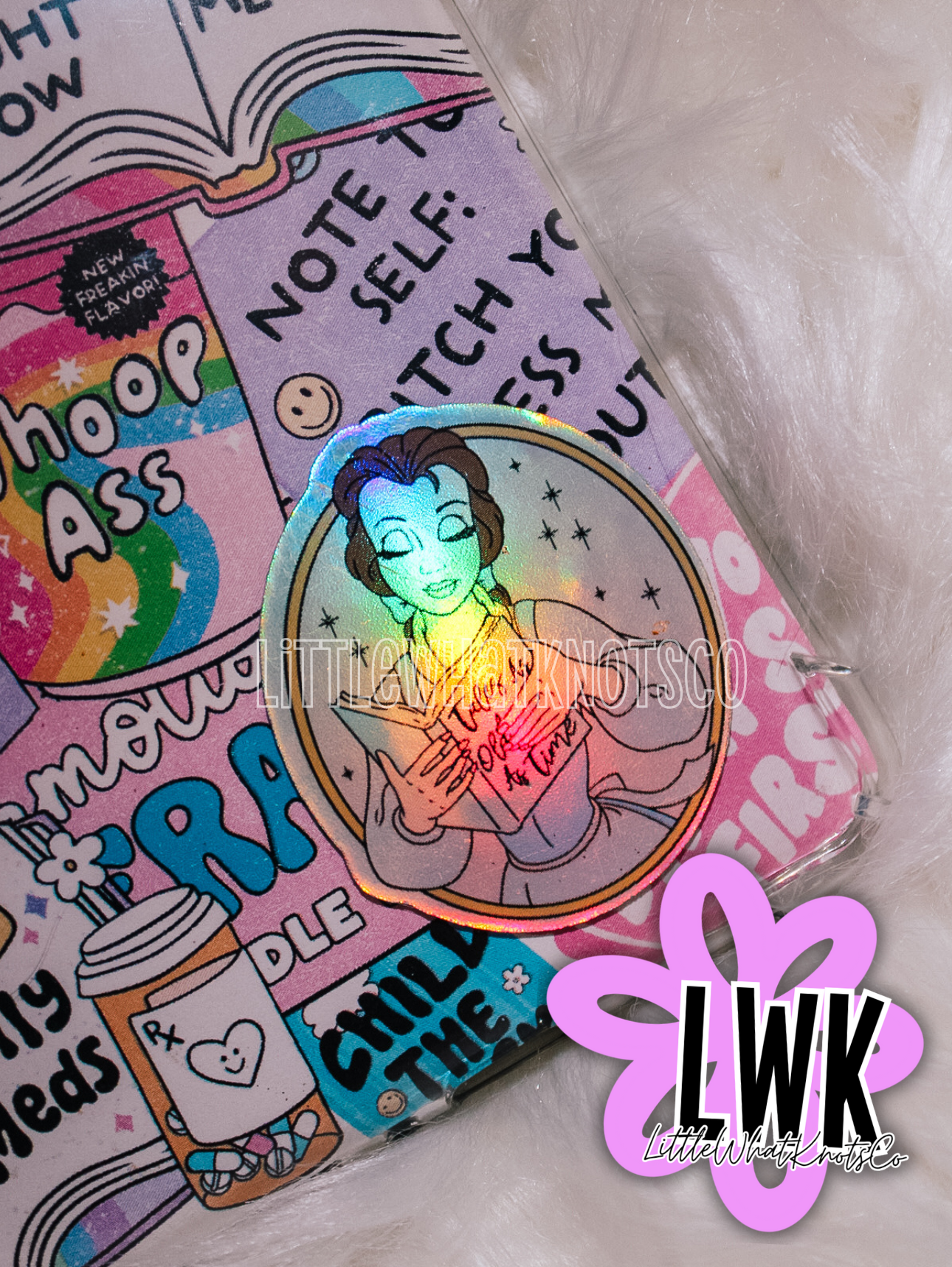 Reading Princess Holographic Sticker