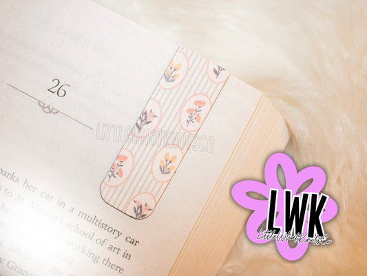 Floral Frames Magnetic Bookmark