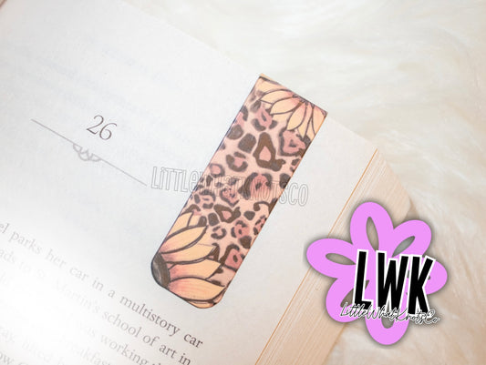 Sunflower Leopard Magnetic Bookmark