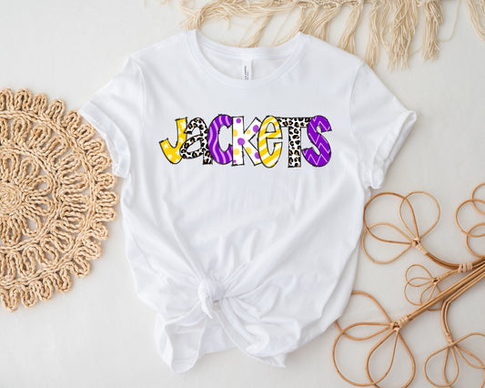 Yellow Jackets Spirit Letters Tee