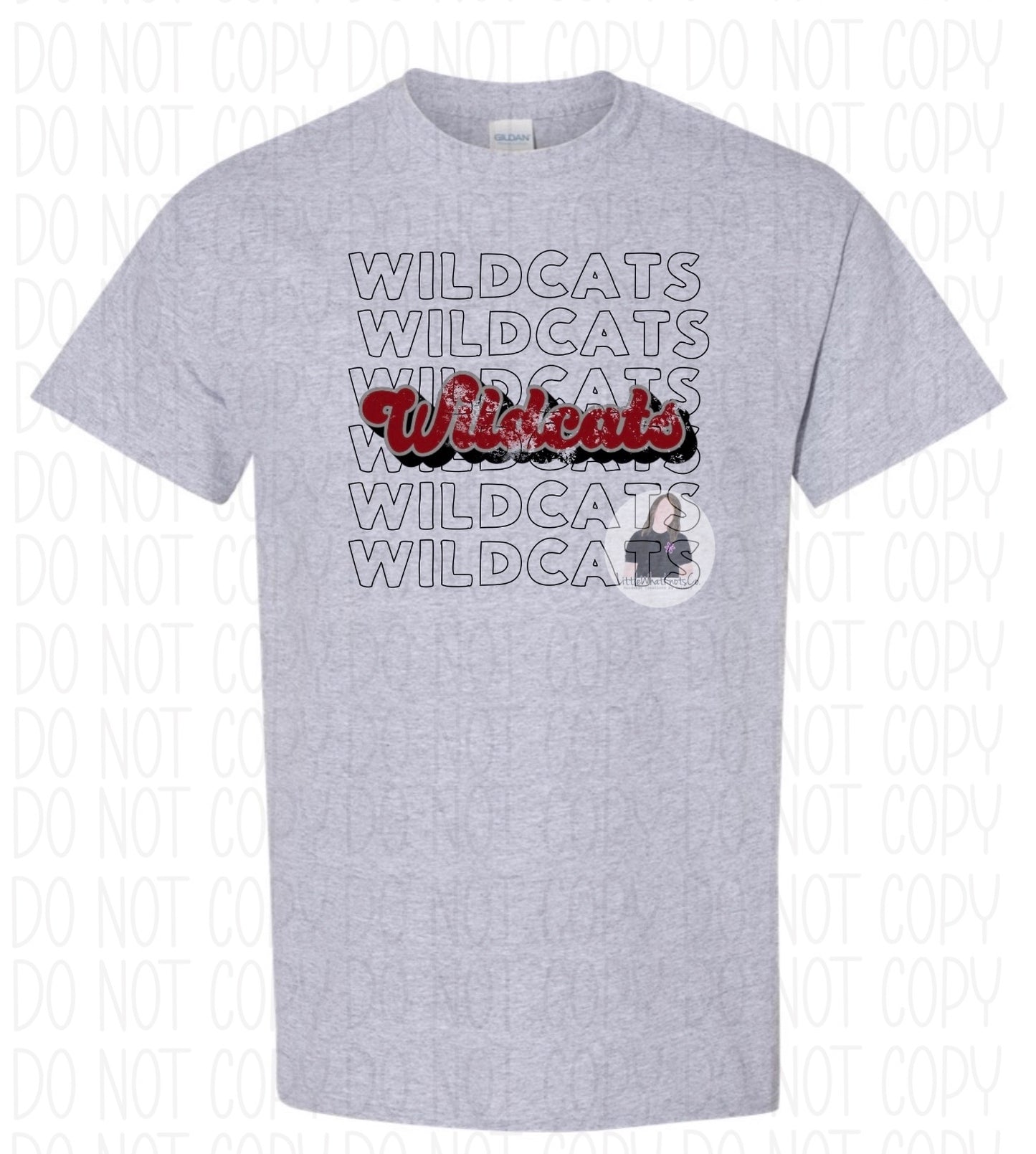 Central Wildcats Bubble Letters Tee