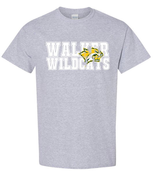 Walker Wildcats Jersey Letters Tee