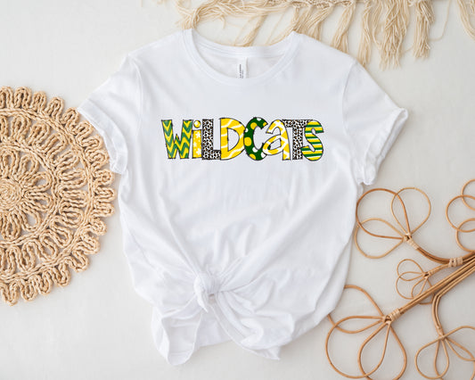 Walker & Silliman Wildcats Spirit Letters Tee