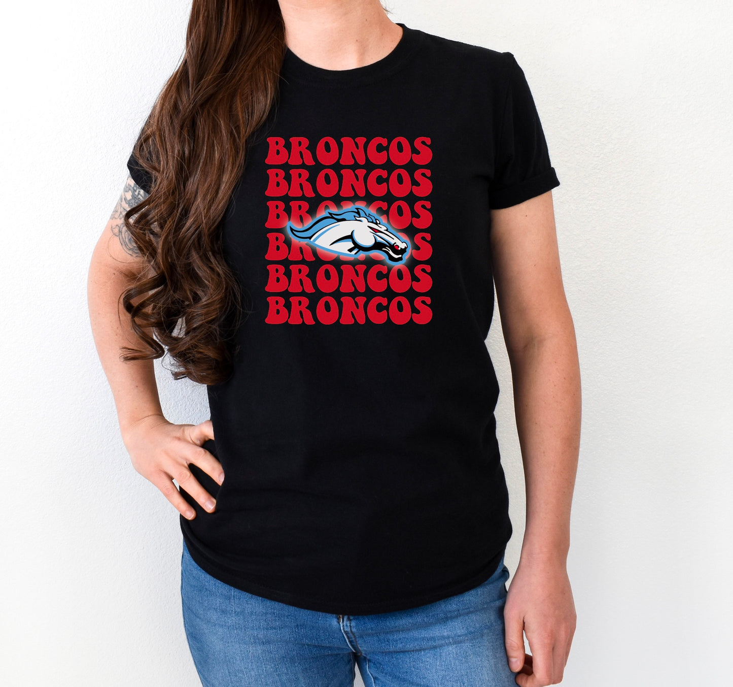 Zachary Broncos Groovy Mascot Tee