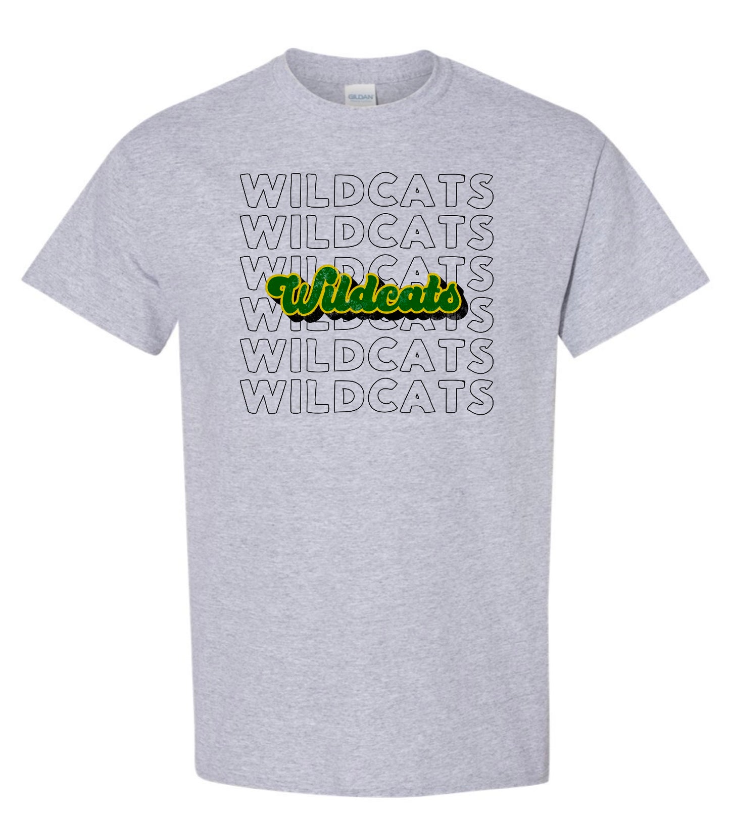 Walker & Silliman Wildcats Bubble Letters Tee