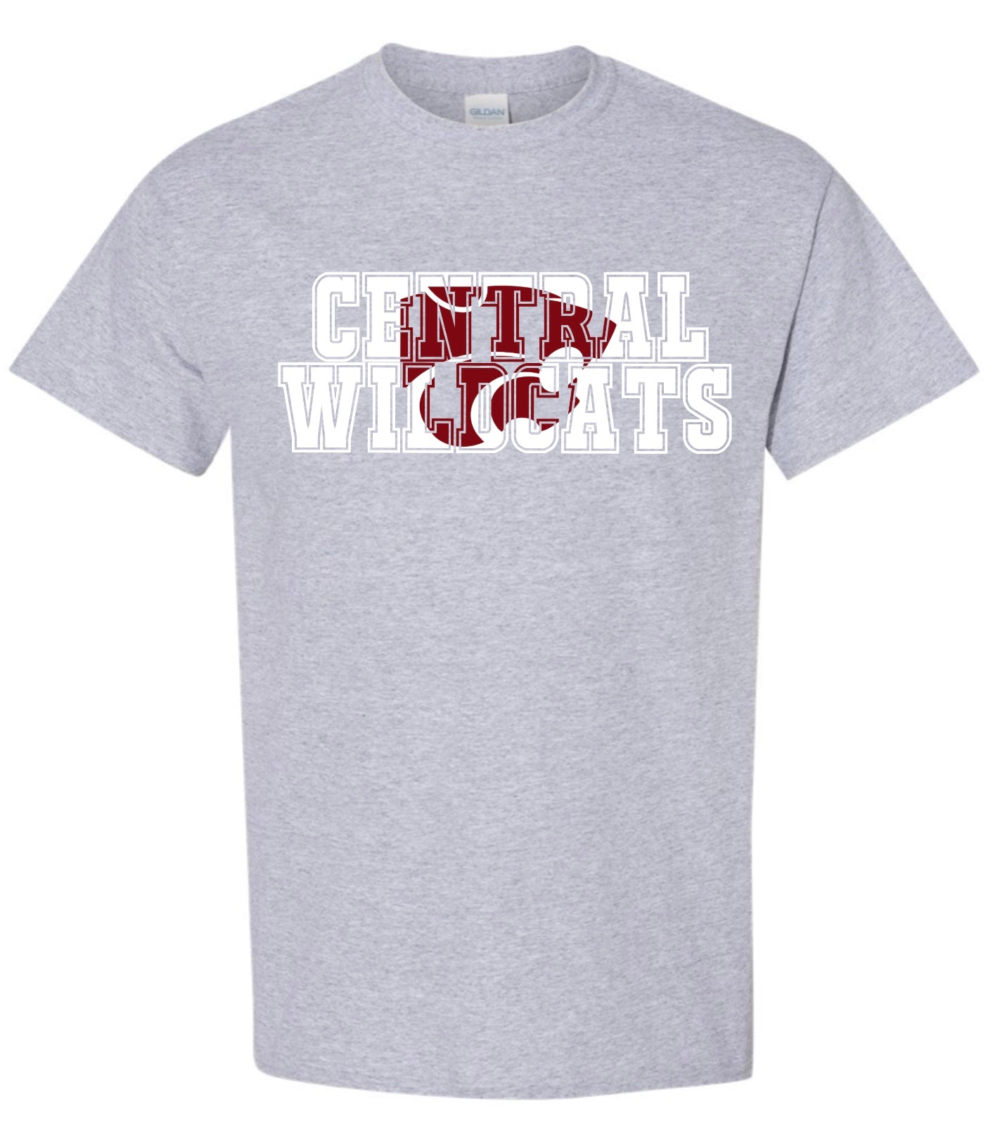 Central Wildcats Jersey Letters Tee