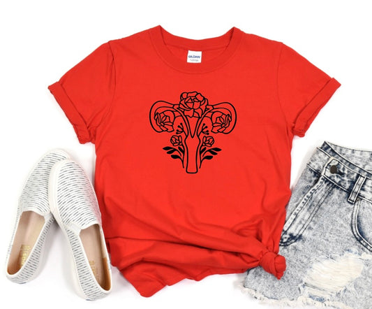 Floral Uterus Tee